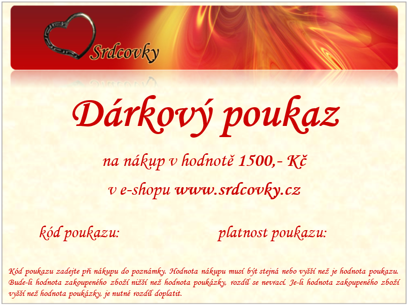 Dárkový poukaz - 1500,- Kč