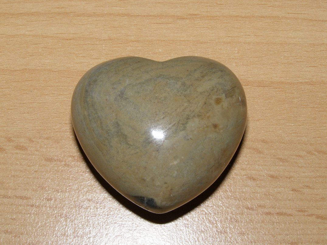 Jaspis pestrý - Masážní kámen - srdce - AKCE - khs65