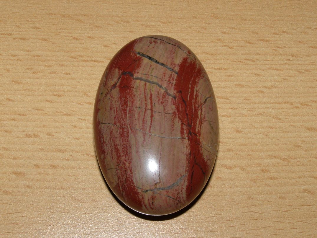 Jaspis pestrý - Masážní kámen - mýdlo velké - kmv28