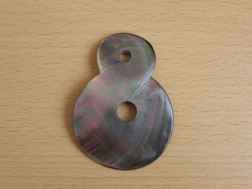 Perleť tmavá - Přívěsek - osmička - kpp29