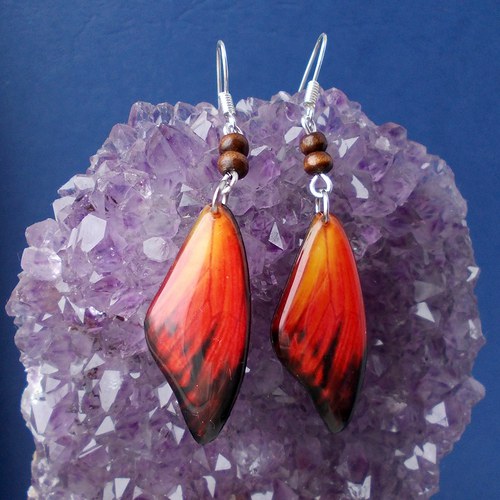 Náušnice - Motýlí křídla lmk16