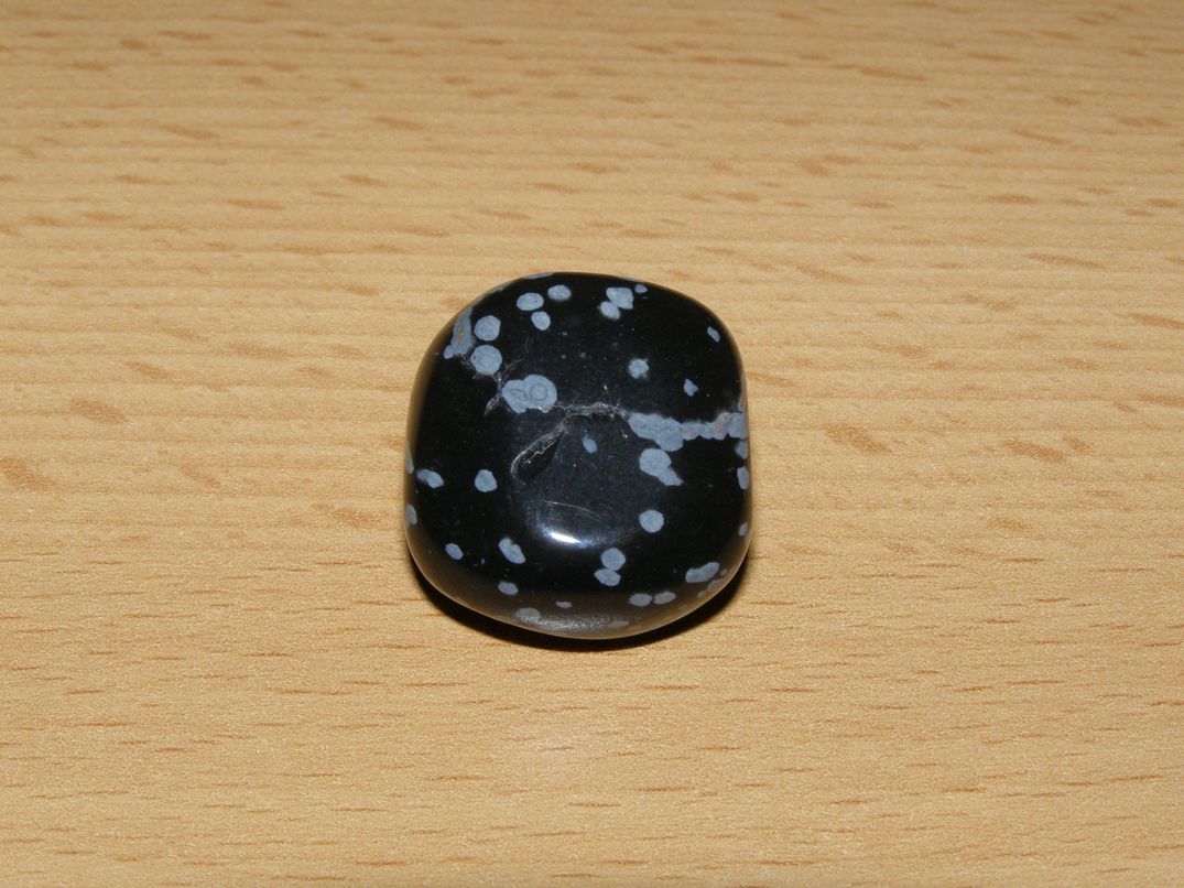 Obsidián vločkový (sněžný) - Tromlovaný kámen - kt189