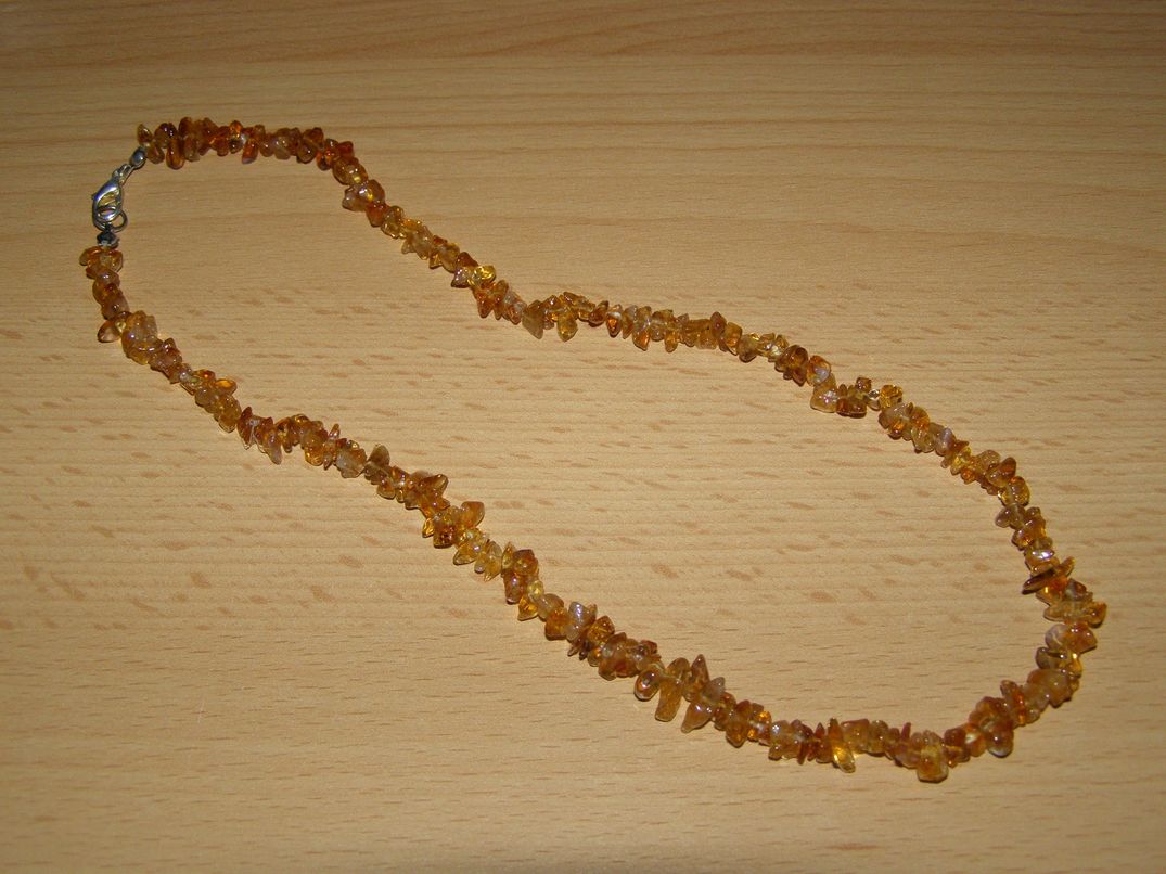 Citrín - Náhrdelník - tromlované kameny - kntr22