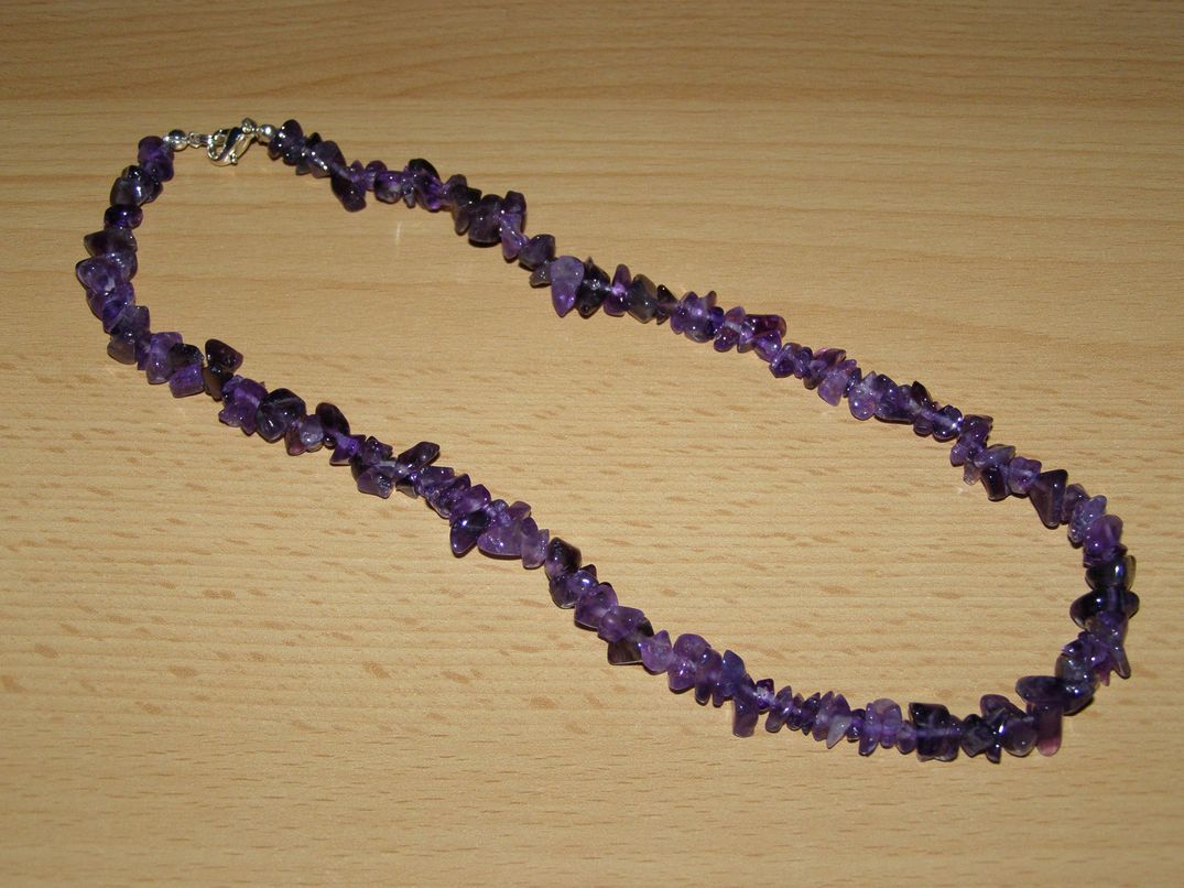 Ametyst - Náhrdelník - tromlované kameny - kntr32