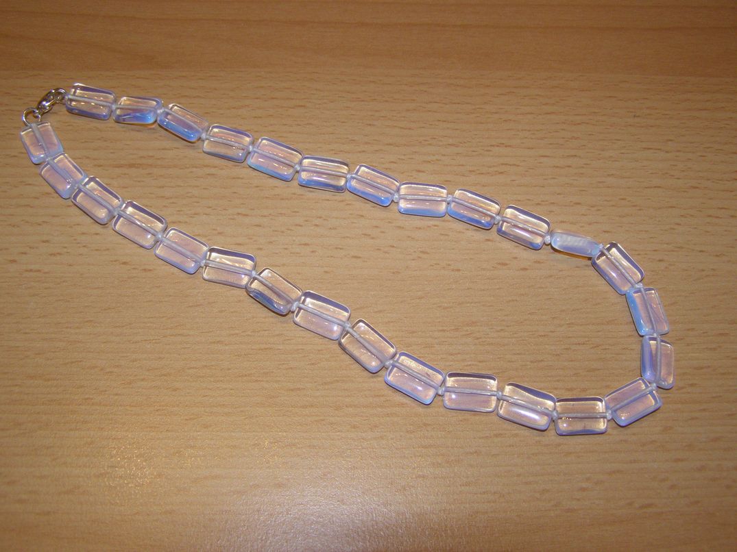 Měsíční kámen - Náhrdelník - obdélníčky - kn19