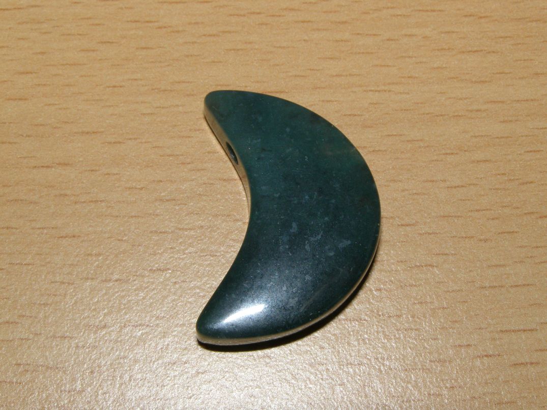 Achát mechový - Přívěsek - měsíc - kpm12