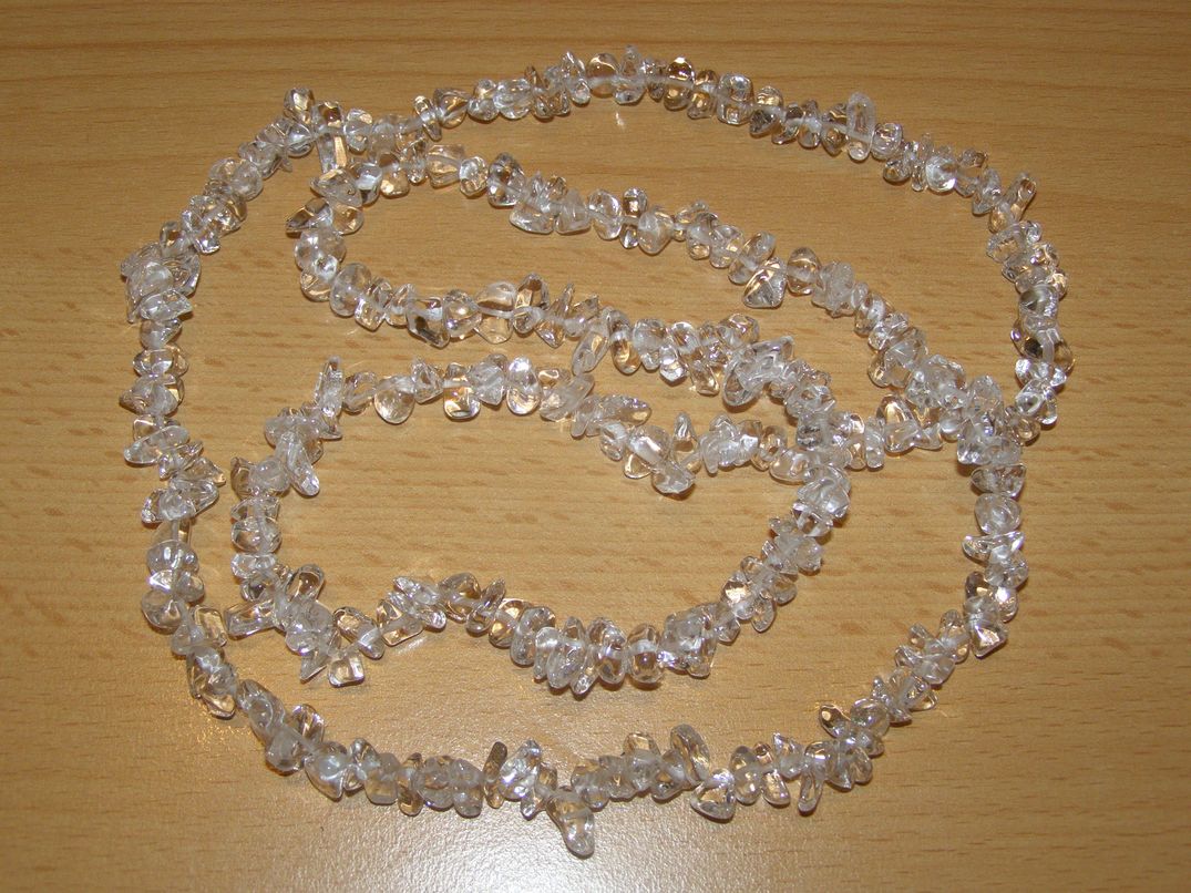 Křišťál - Náhrdelník - tromlované kameny - 90 cm - kntrd2