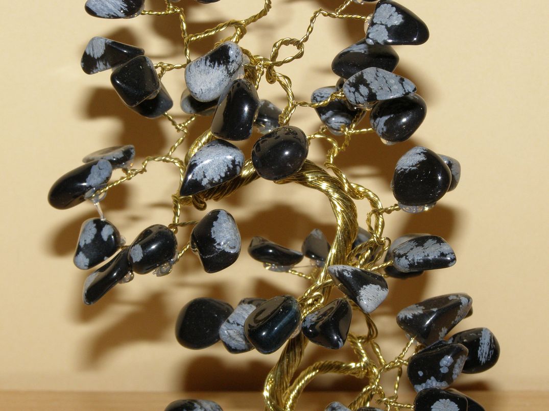 Obsidián vločkový - Stromeček štěstí střední - kss14