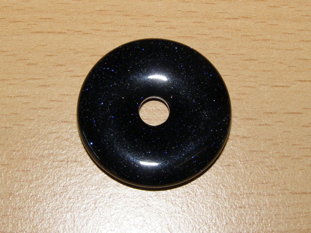 Avanturín modrý třpytivý - Donut - kdm45