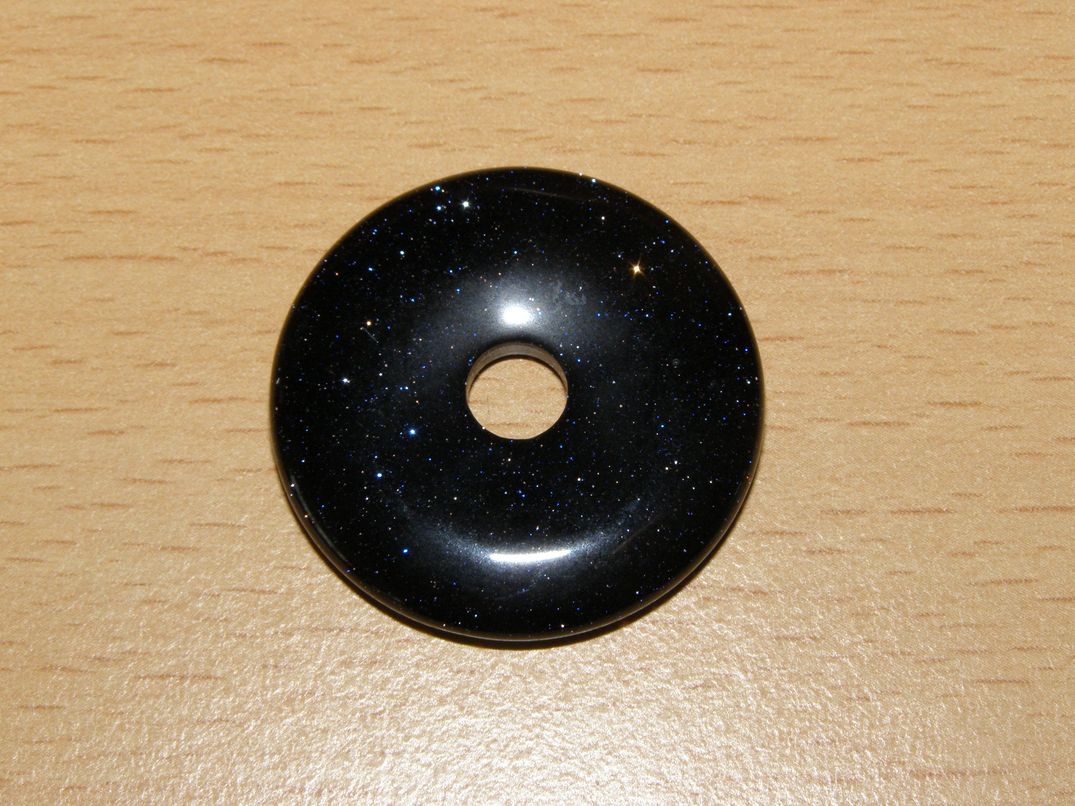 Avanturín modrý třpytivý - Donut - kdm46