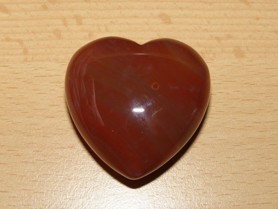 Karneol - Masážní kámen - srdce - khs48