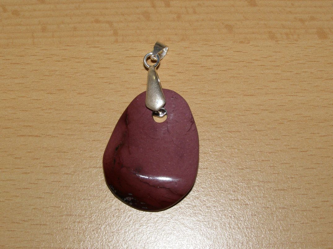 Jaspis mookait - Přívěsek - vlna - kpv7