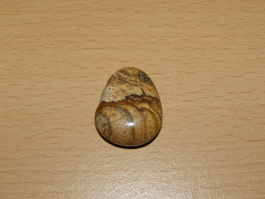 Jaspis obrázkový - Přívěsek - tromlovaný kámen vrtaný - kpt9