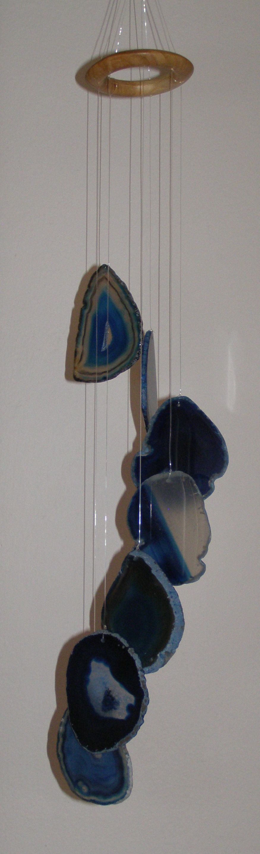 Achátová zvonkohra - plátky modré - zo11