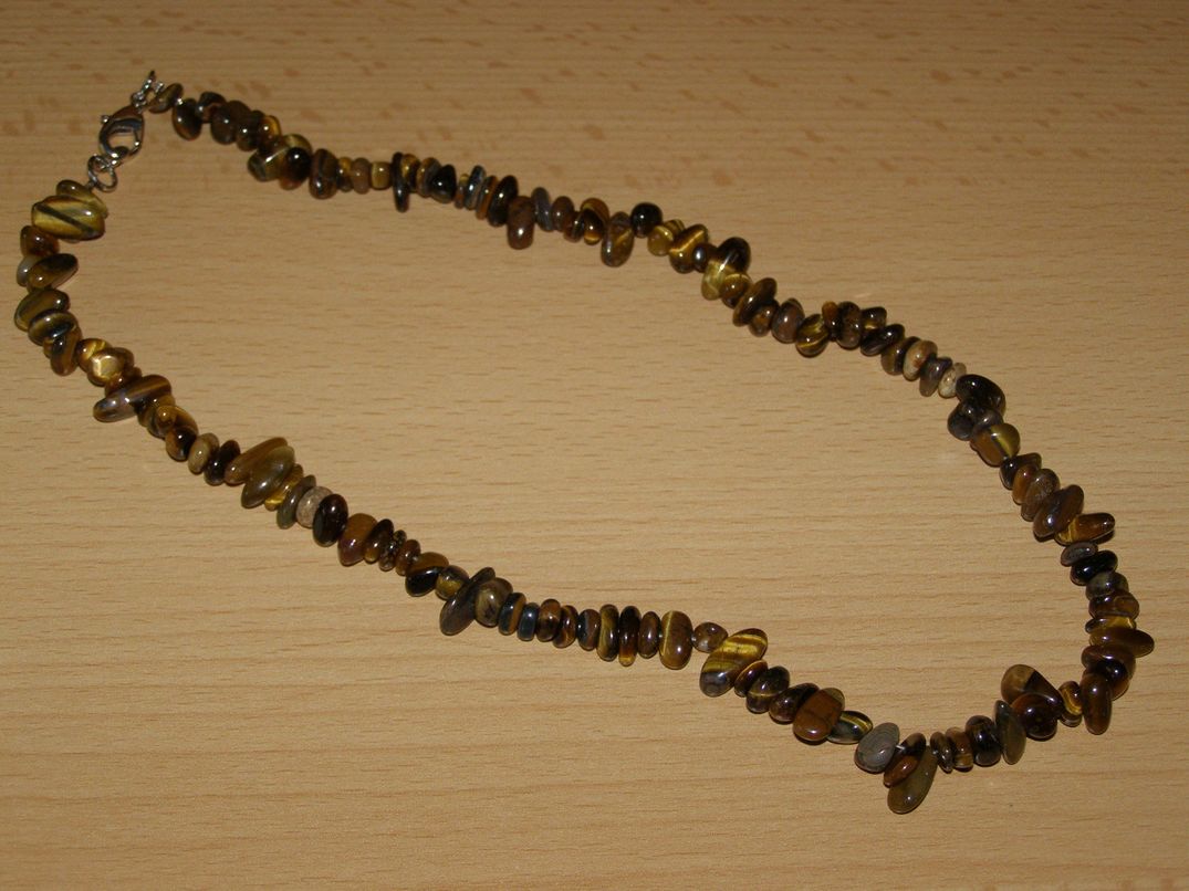 Tygří oko - Náhrdelník - tromlované kameny - kntr21