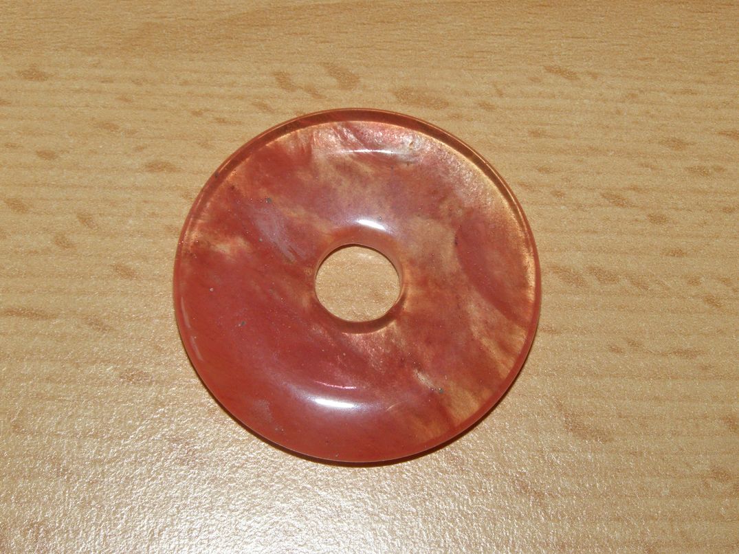 Křemen jahodový - Donut velký - kdv20