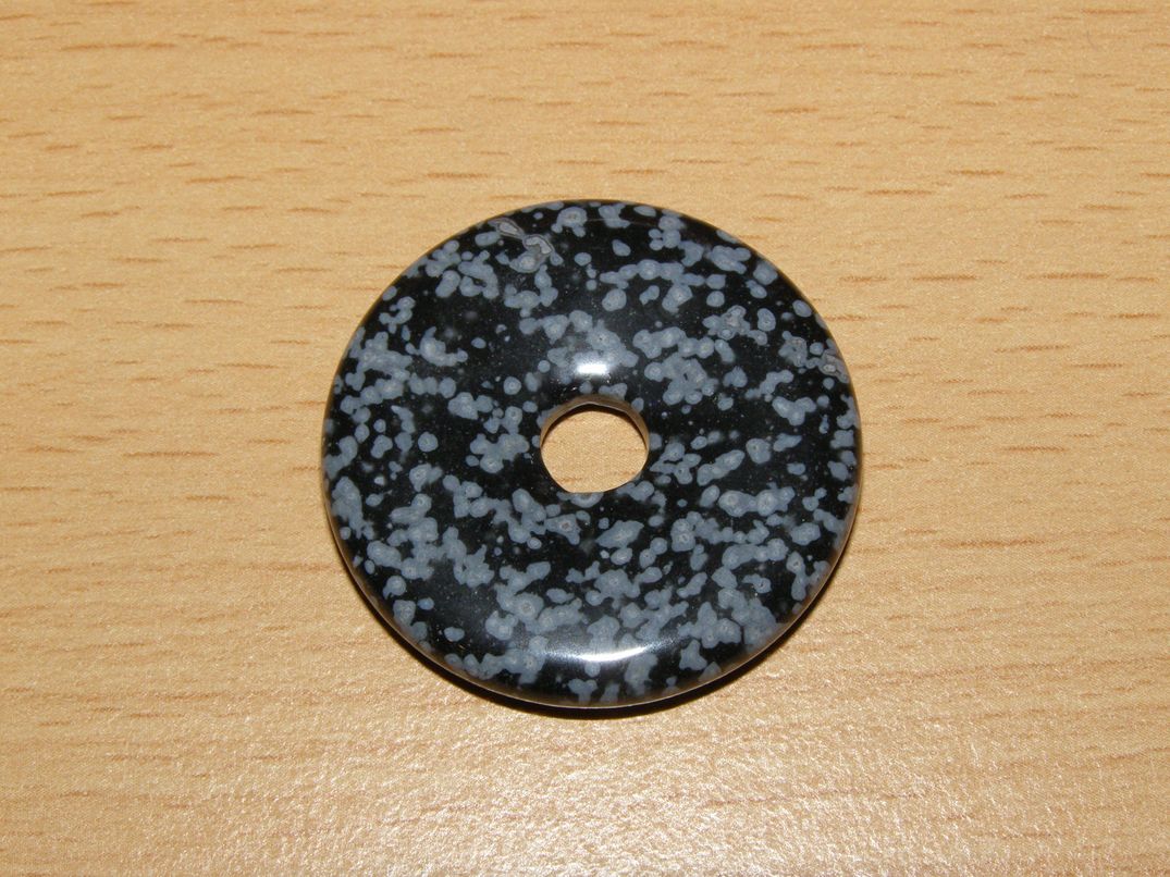 Obsidián vločkový - Donut - kdm41