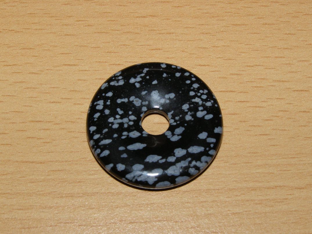 Obsidián vločkový - Donut - kdm42