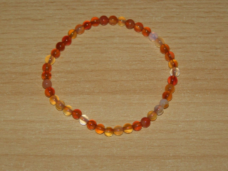 Karneol - Náramek - kuličky 4 mm - knk2