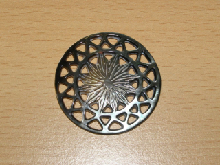 Perleť tmavá - Přívěsek - mandala - kpp32