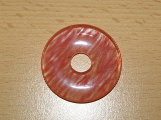Křemen jahodový - Donut velký - kdv4