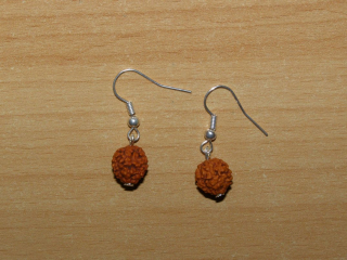 Rudraksha - Náušnice - jedna kulička - run4