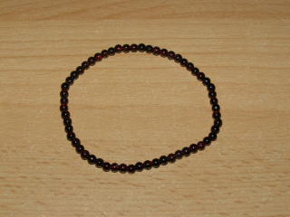 Granát - Náramek - kuličky 4 mm - knk10
