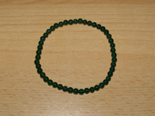 Achát zelený - Náramek - kuličky 4 mm - knk16