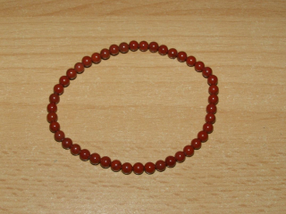 Jaspis červený - Náramek - kuličky 4 mm - knk19