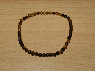 Tygří oko - Náramek - kuličky 4 mm - knk21
