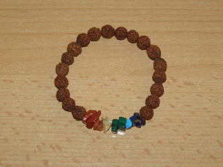 Rudraksha - kulička 8 mm - Náramek čakrový - run13
