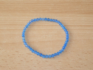Achát modrý - Náramek - kuličky 4 mm - knk25