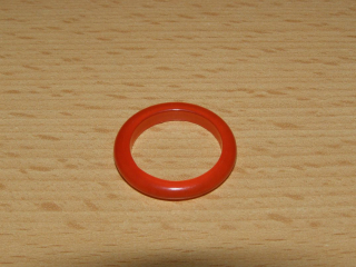 Ulexit synt. - Prstýnek - úzký 3 mm - červený - průměr 16 mm - kp8