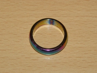 Hematit pokovený - Prstýnek - průměr 20 mm - kp39