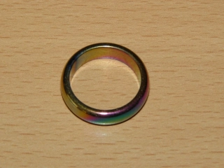 Hematit pokovený - Prstýnek - průměr 18 mm - kp44