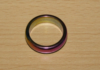 Hematit pokovený - Prstýnek - průměr 18 mm - kp73