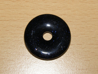 Avanturín modrý třpytivý - Donut - kdm45