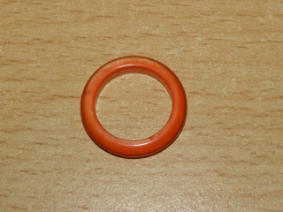 Ulexit synt. - Prstýnek - úzký 3 mm - oranžový - průměr 15 mm - kp12