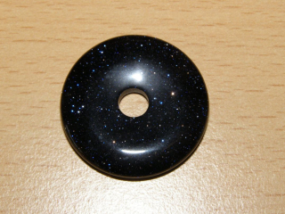 Avanturín modrý třpytivý - Donut - kdm46