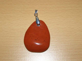 Jaspis červený - Přívěsek - vlna - kpv17