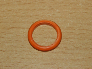 Ulexit synt. - Prstýnek - úzký 3 mm - oranžový - průměr 16 mm - kp18