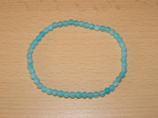 Amazonit - Náramek - kuličky 4 mm - knk28