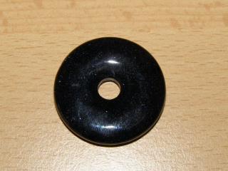Avanturín modrý třpytivý - Donut - kdm60