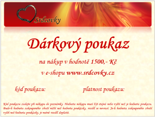 Dárkový poukaz - 1500,- Kč