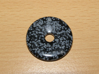 Obsidián vločkový - Donut - kdm41