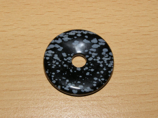 Obsidián vločkový - Donut - kdm42